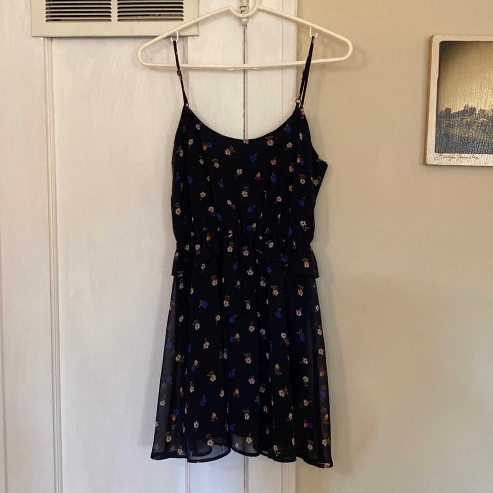 Forever 21 Navy Blue Floral Mini Dress